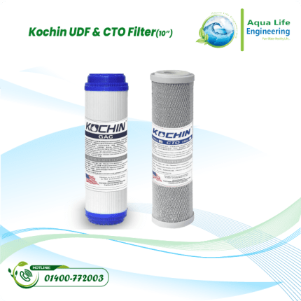 Kochin 10″ Inch 2 In 1 UDF-CTO Cartridge Filter and Water Purification System
