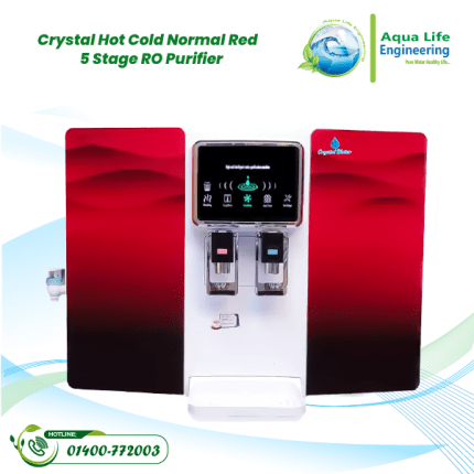 Crystal Hot Cold Normal  Red RO Water Purifier (Red)